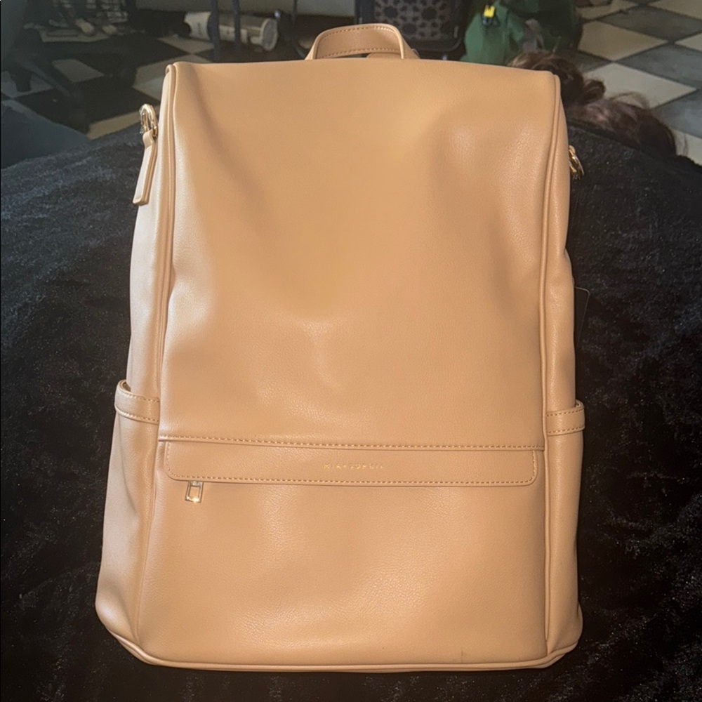 Leather Baby Backpack Bag in Tan